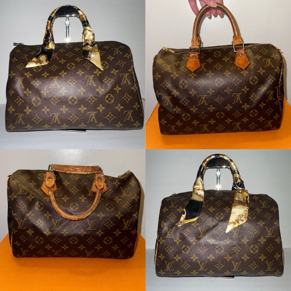Louis Vuitton Vintage Speedy 30 in Classic Monogram Leather w/ Unbranded twillys